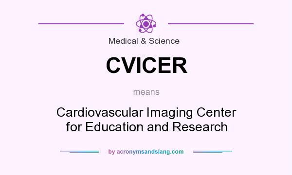 What does CVICER mean? It stands for Cardiovascular Imaging Center for Education and Research