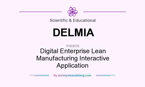 What does DELMIA mean? It stands for Digital Enterprise Lean Manufacturing Interactive Application