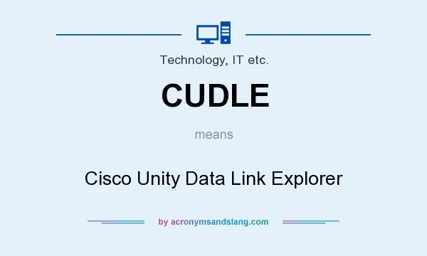 What does CUDLE mean? It stands for Cisco Unity Data Link Explorer