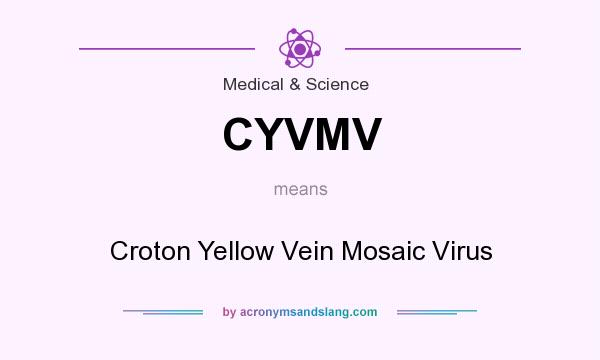 What does CYVMV mean? It stands for Croton Yellow Vein Mosaic Virus