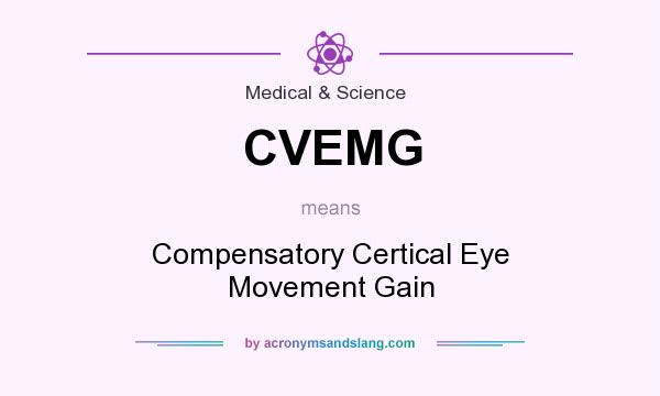 What does CVEMG mean? It stands for Compensatory Certical Eye Movement Gain