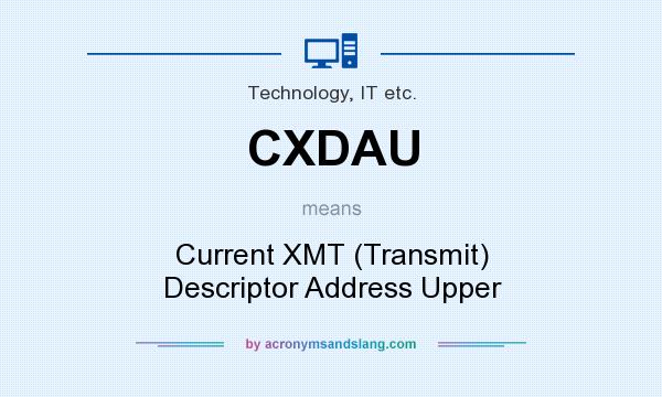 What does CXDAU mean? It stands for Current XMT (Transmit) Descriptor Address Upper