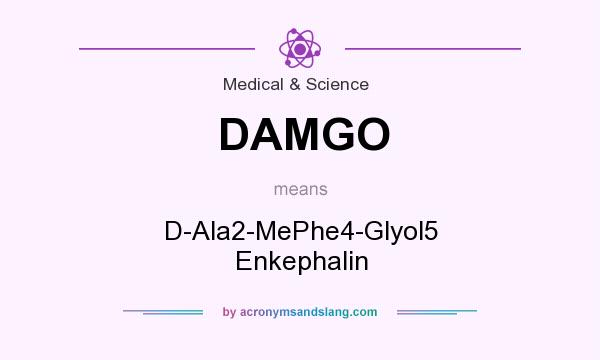 What does DAMGO mean? It stands for D-Ala2-MePhe4-Glyol5 Enkephalin