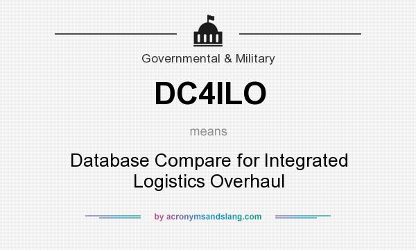 What does DC4ILO mean? It stands for Database Compare for Integrated Logistics Overhaul