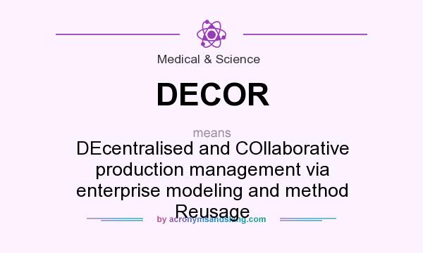 What does DECOR mean? It stands for DEcentralised and COllaborative production management via enterprise modeling and method Reusage