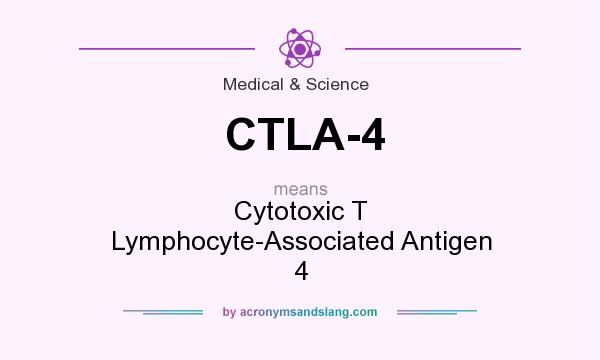 What does CTLA-4 mean? It stands for Cytotoxic T Lymphocyte-Associated Antigen 4