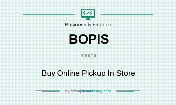 What does BOPIS mean? It stands for Buy Online Pickup In Store