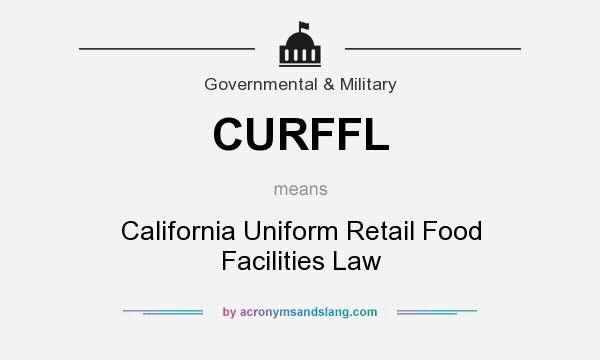 What does CURFFL mean? It stands for California Uniform Retail Food Facilities Law