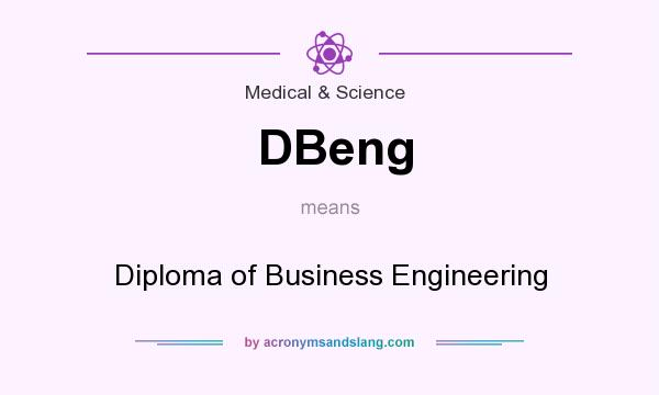 What does DBeng mean? It stands for Diploma of Business Engineering