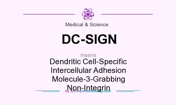 What does DC-SIGN mean? It stands for Dendritic Cell-Specific Intercellular Adhesion Molecule-3-Grabbing Non-Integrin