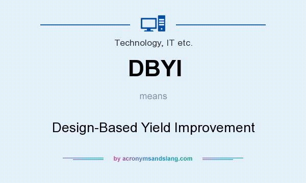 What does DBYI mean? It stands for Design-Based Yield Improvement