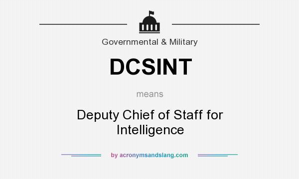 What does DCSINT mean? It stands for Deputy Chief of Staff for Intelligence