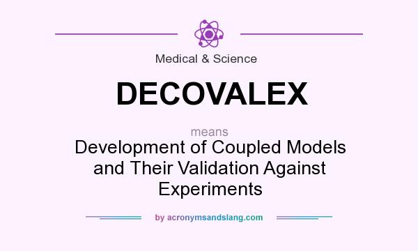 What does DECOVALEX mean? It stands for Development of Coupled Models and Their Validation Against Experiments