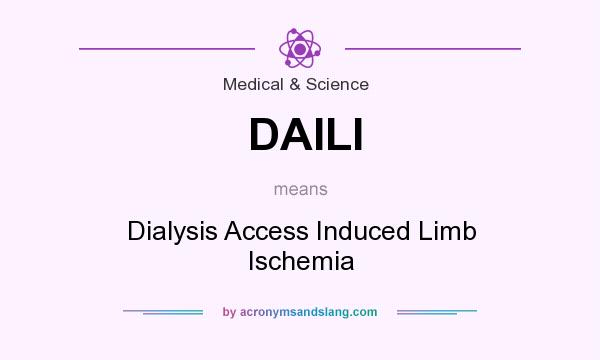 What does DAILI mean? It stands for Dialysis Access Induced Limb Ischemia