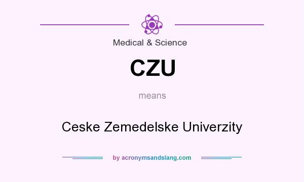 What does CZU mean? It stands for Ceske Zemedelske Univerzity