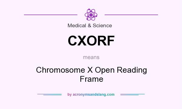 What does CXORF mean? It stands for Chromosome X Open Reading Frame