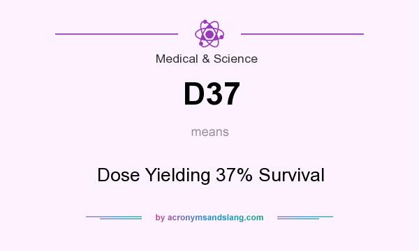 What does D37 mean? It stands for Dose Yielding 37% Survival