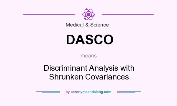 What does DASCO mean? It stands for Discriminant Analysis with Shrunken Covariances