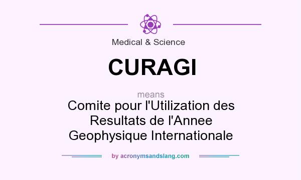 What does CURAGI mean? It stands for Comite pour l`Utilization des Resultats de l`Annee Geophysique Internationale