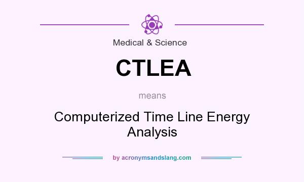 What does CTLEA mean? It stands for Computerized Time Line Energy Analysis