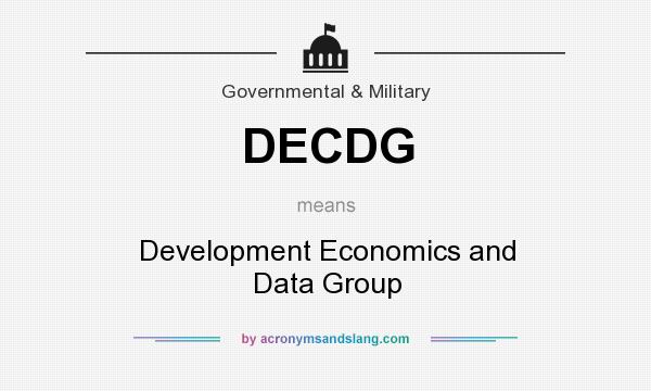 What does DECDG mean? It stands for Development Economics and Data Group