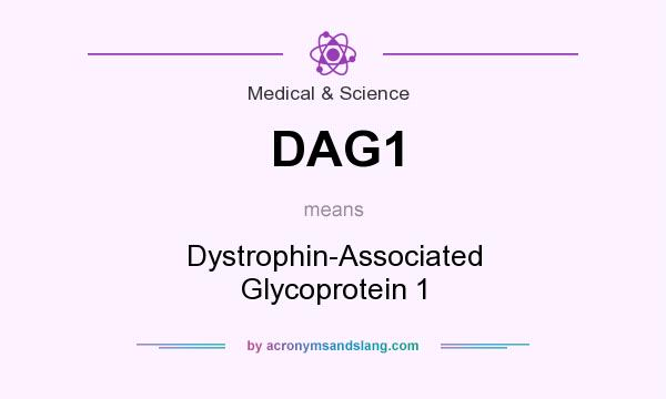 What does DAG1 mean? It stands for Dystrophin-Associated Glycoprotein 1
