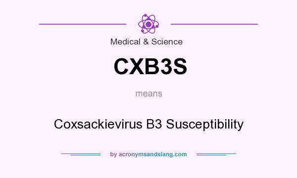 What does CXB3S mean? It stands for Coxsackievirus B3 Susceptibility