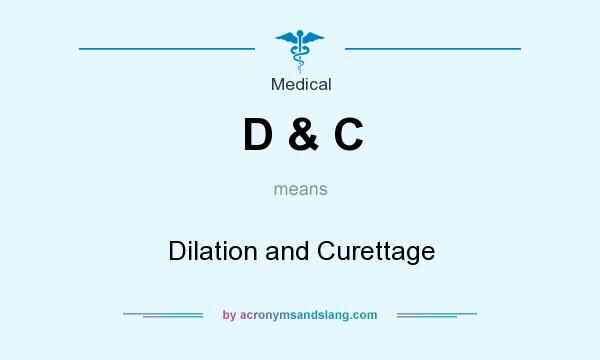 What does D & C mean? It stands for Dilation and Curettage