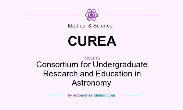 What does CUREA mean? It stands for Consortium for Undergraduate Research and Education in Astronomy