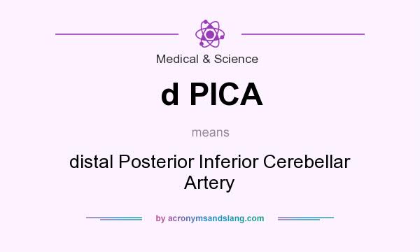 What does d PICA mean? It stands for distal Posterior Inferior Cerebellar Artery