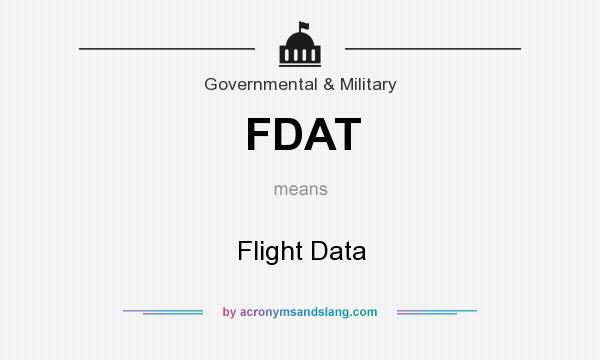 What does FDAT mean? It stands for Flight Data