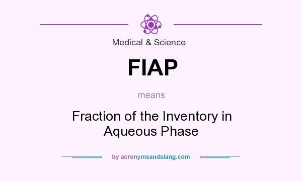 What does FIAP mean? It stands for Fraction of the Inventory in Aqueous Phase