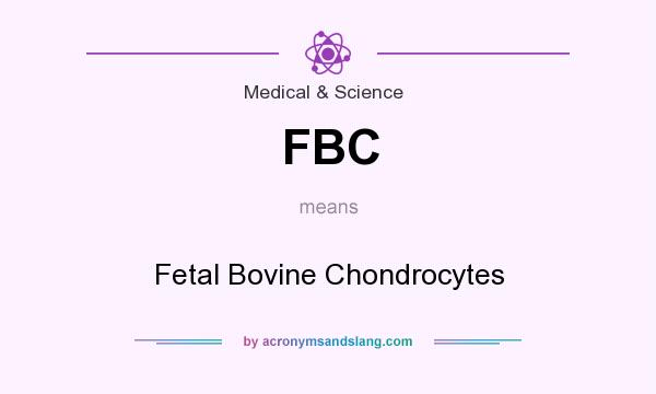 What does FBC mean? It stands for Fetal Bovine Chondrocytes