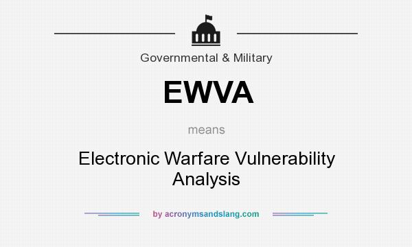 What does EWVA mean? It stands for Electronic Warfare Vulnerability Analysis