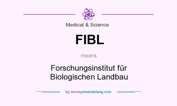 What does FIBL mean? It stands for Forschungsinstitut für Biologischen Landbau