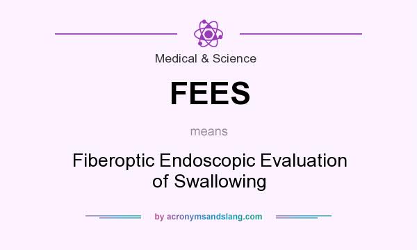 What does FEES mean? It stands for Fiberoptic Endoscopic Evaluation of Swallowing
