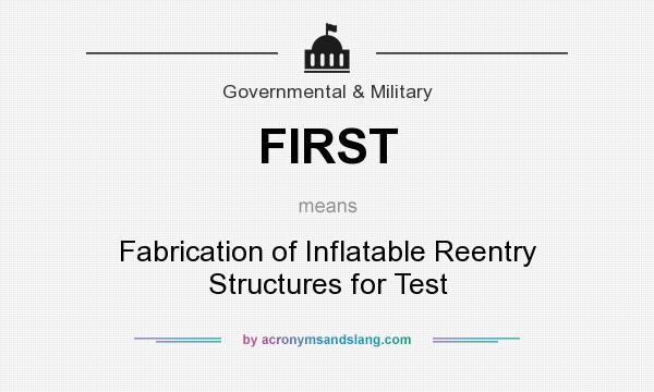 What does FIRST mean? It stands for Fabrication of Inflatable Reentry Structures for Test
