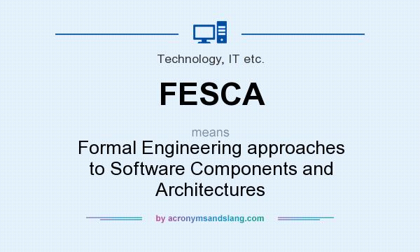 What does FESCA mean? It stands for Formal Engineering approaches to Software Components and Architectures