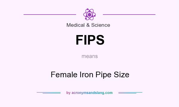 What does FIPS mean? It stands for Female Iron Pipe Size