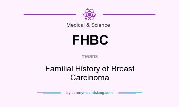 What does FHBC mean? It stands for Familial History of Breast Carcinoma