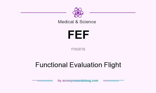 What does FEF mean? It stands for Functional Evaluation Flight