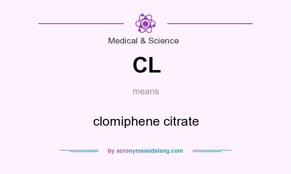 What does CL mean? It stands for clomiphene citrate