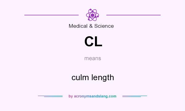 What does CL mean? It stands for culm length