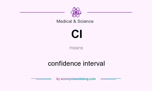 What does Cl mean? It stands for confidence interval