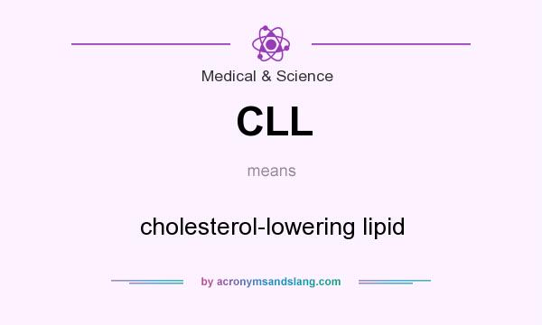 What does CLL mean? It stands for cholesterol-lowering lipid