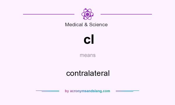 What does cl mean? It stands for contralateral
