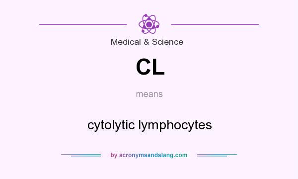 What does CL mean? It stands for cytolytic lymphocytes