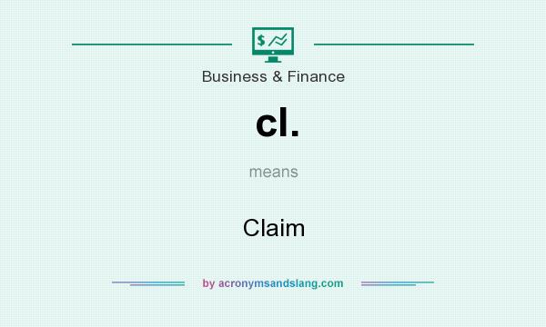 What does cl. mean? It stands for Claim