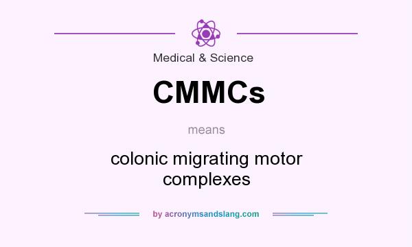 What does CMMCs mean? It stands for colonic migrating motor complexes