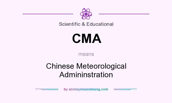 What does CMA mean? It stands for Chinese Meteorological Admininstration
